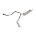 Afe Stainless Steel, With Muffler, 3 Inch Pipe Diameter, Single Exhaust With Dual Exits, Side Exit 49-34133-P